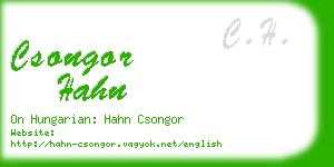 csongor hahn business card